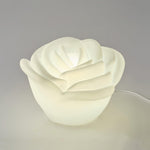 White Rose LED Table Lamp – Sculptural Petal Design for Modern Interiors