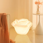 White Rose LED Table Lamp – Sculptural Petal Design for Modern Interiors
