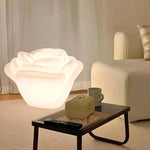 White Rose LED Table Lamp – Sculptural Petal Design for Modern Interiors