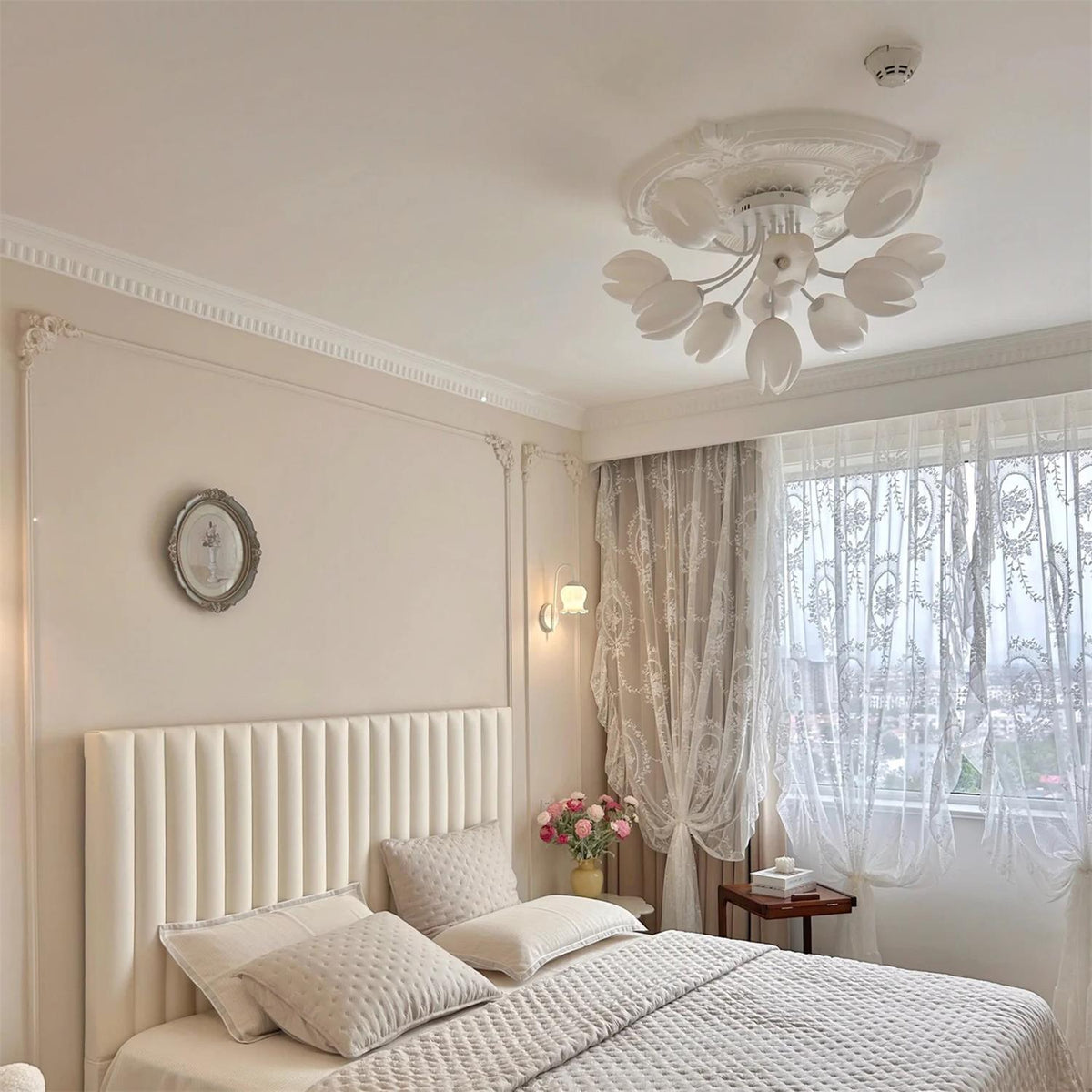 white-tulip-ceiling-light