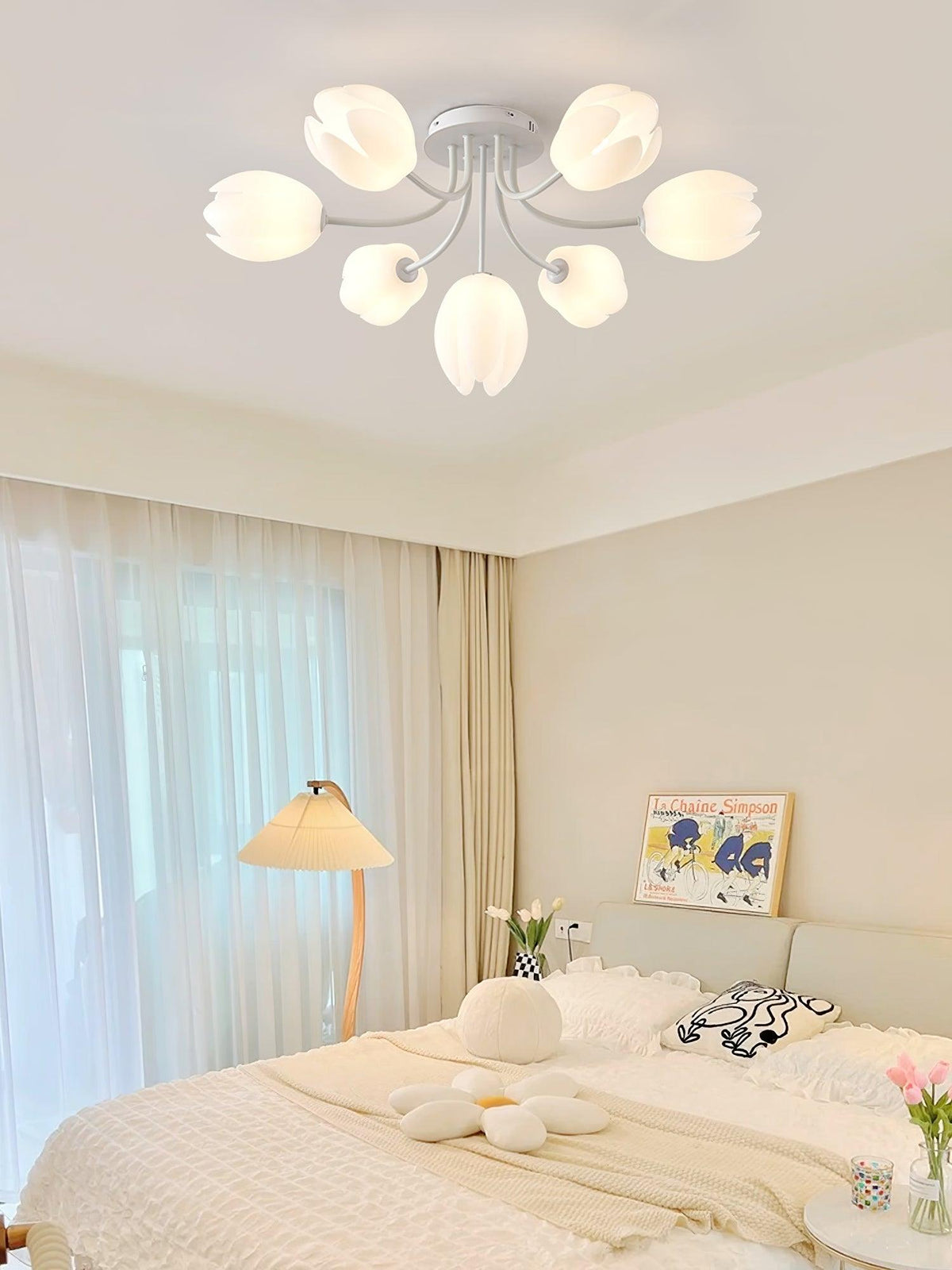 white-tulip-ceiling-light