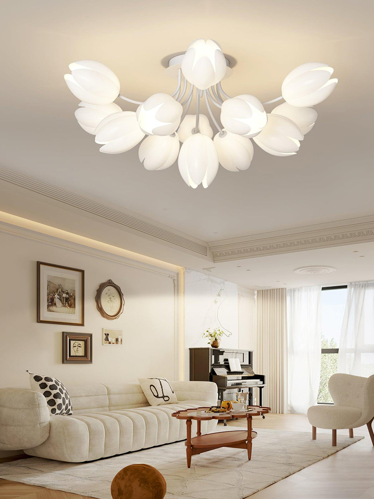 white-tulip-ceiling-light