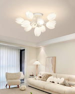 white-tulip-ceiling-light