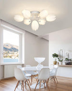 white-tulip-ceiling-light