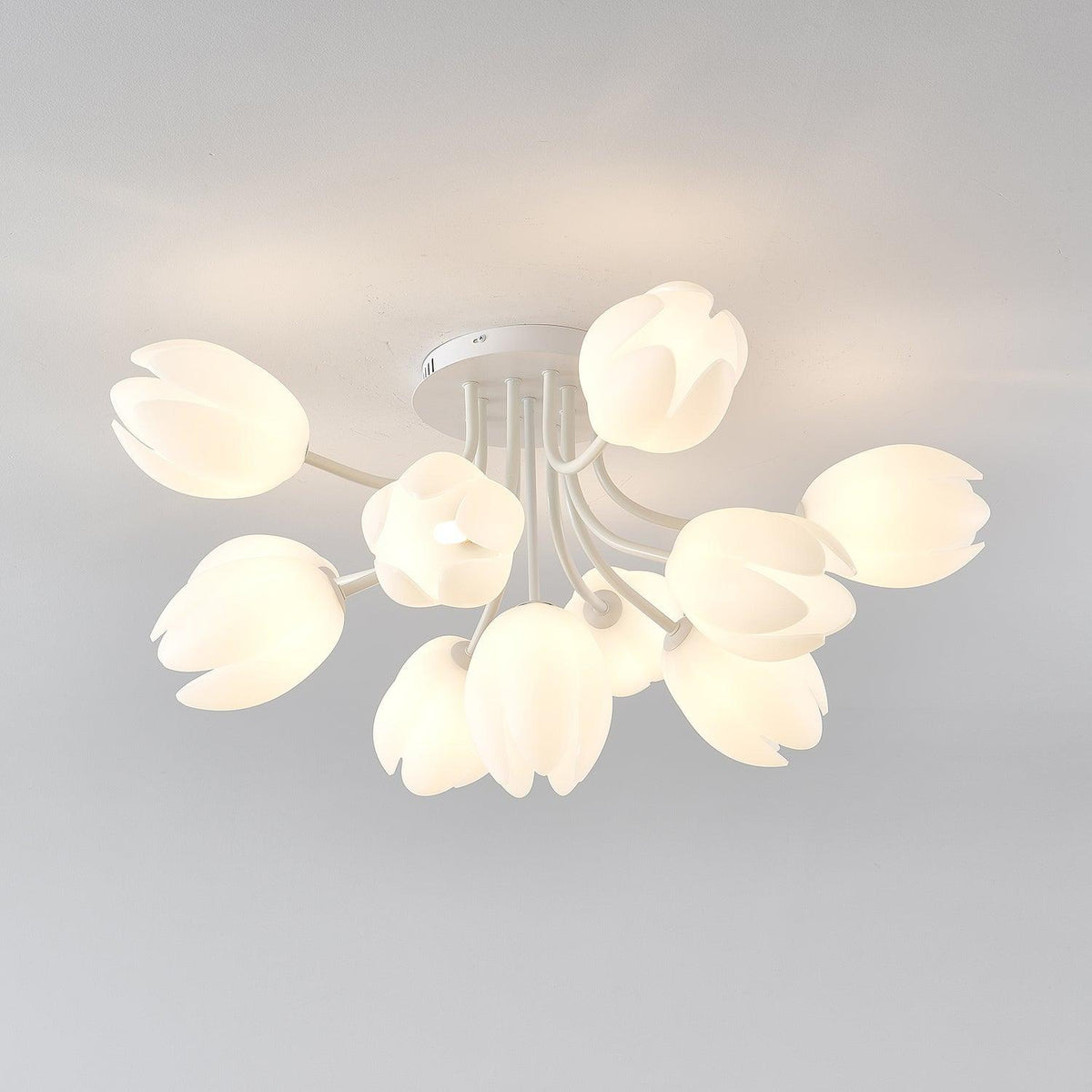white-tulip-ceiling-light