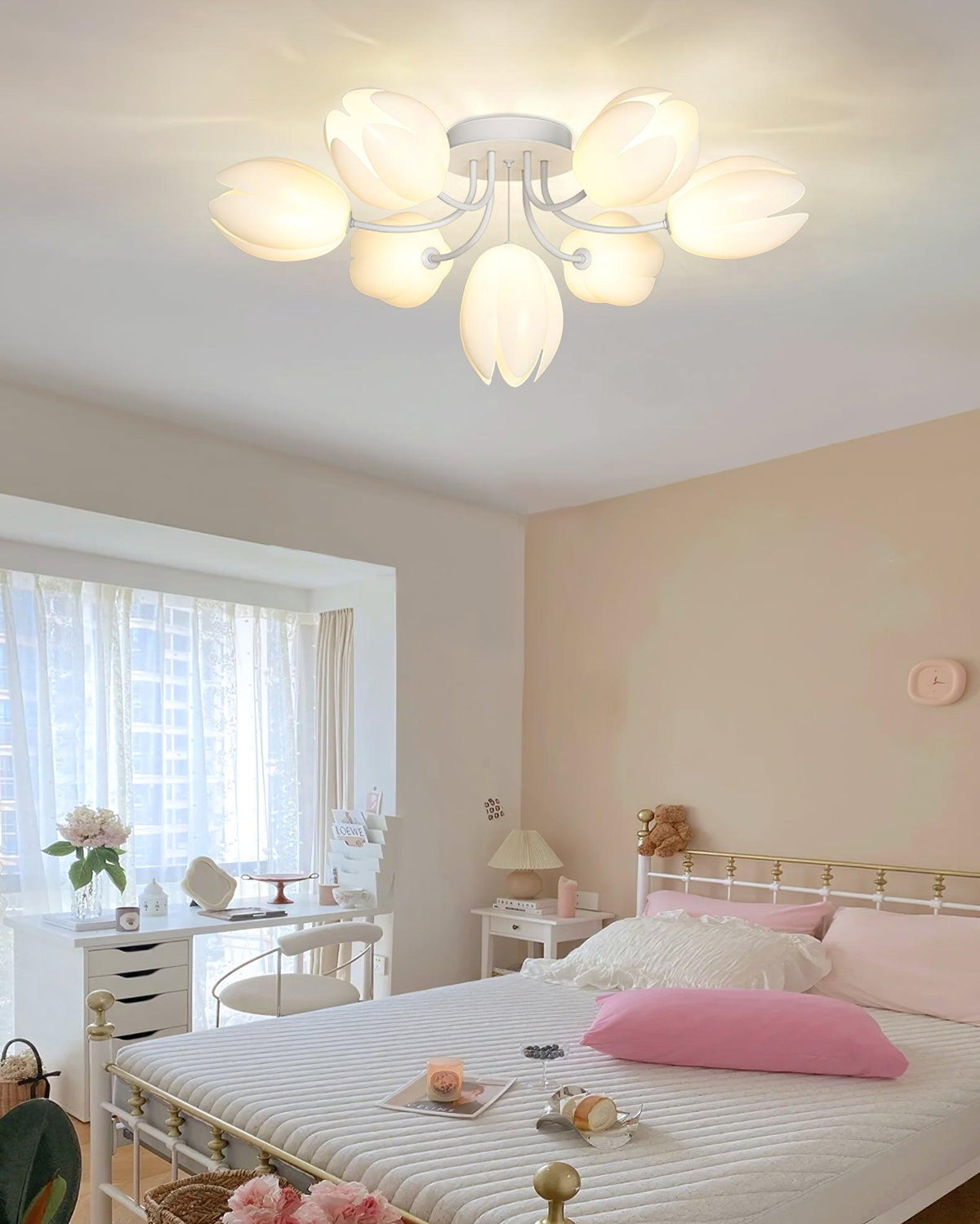 white-tulip-ceiling-light