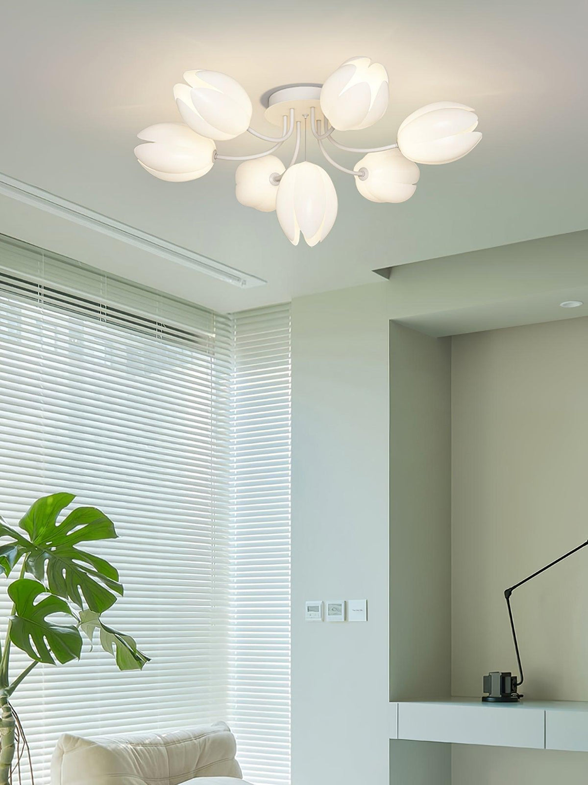 white-tulip-ceiling-light