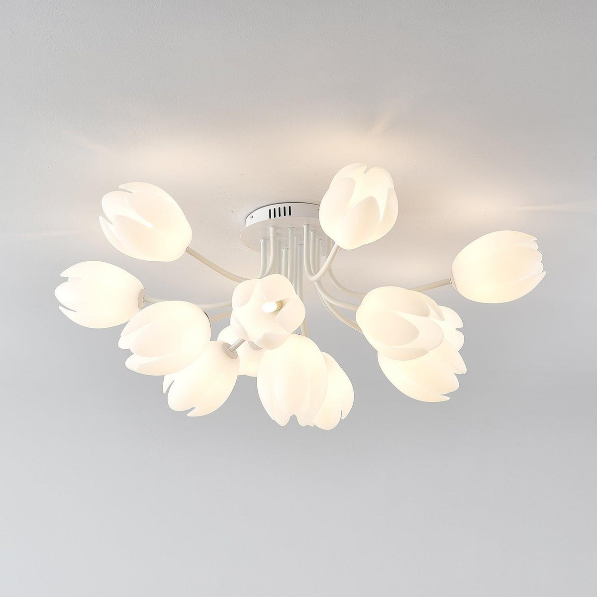 white-tulip-ceiling-light