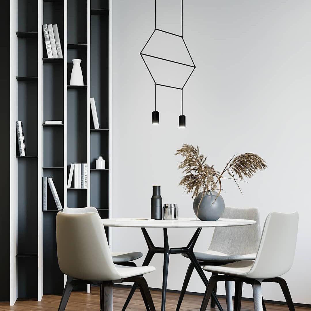 Line Art Pendant Light – Modern Linear LED Chandelier