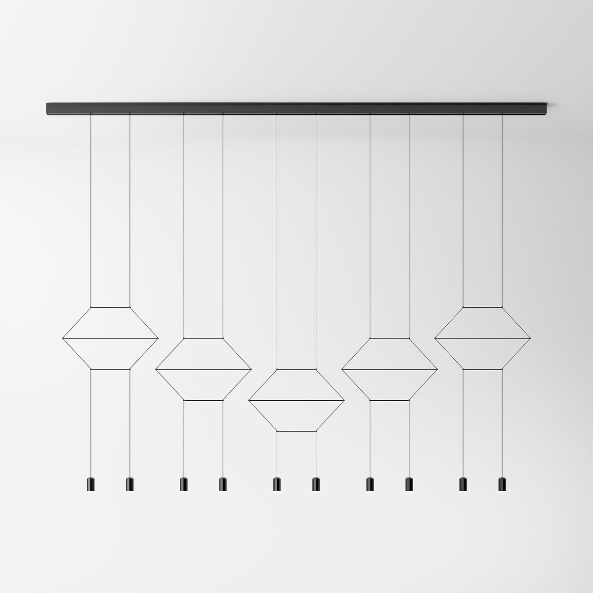 Line Art Pendant Light – Modern Linear LED Chandelier