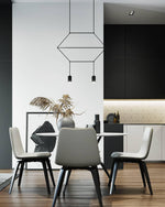 Line Art Pendant Light – Modern Linear LED Chandelier