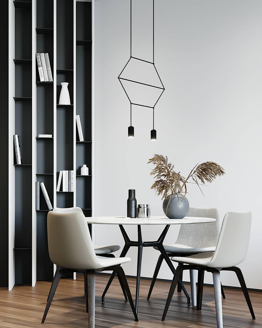 Line Art Pendant Light – Modern Linear LED Chandelier
