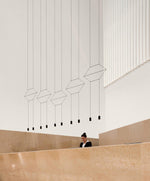 Line Art Pendant Light – Modern Linear LED Chandelier