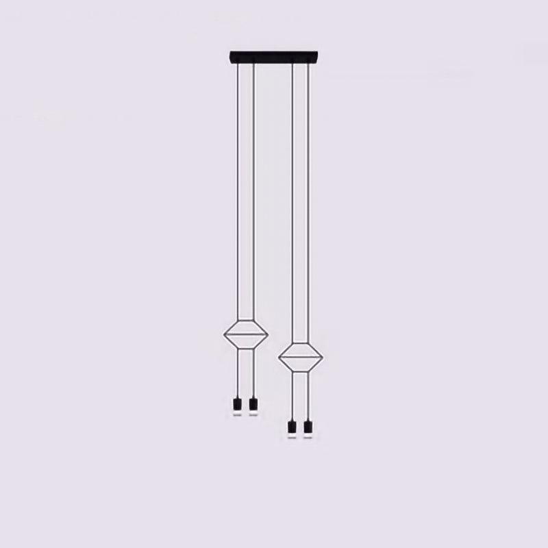 Line Art Pendant Light – Modern Linear LED Chandelier