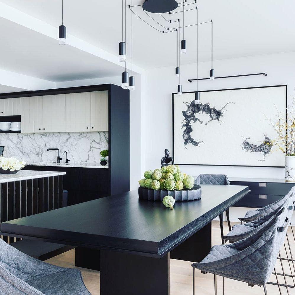 Line Form Pendant Light – Minimalist Geometric LED Chandelier