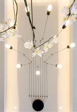 Line Form Pendant Light – Minimalist Geometric LED Chandelier