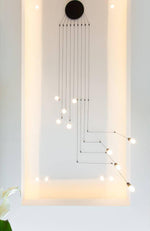 Line Form Pendant Light – Minimalist Geometric LED Chandelier