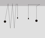 Line Form Pendant Light – Minimalist Geometric LED Chandelier
