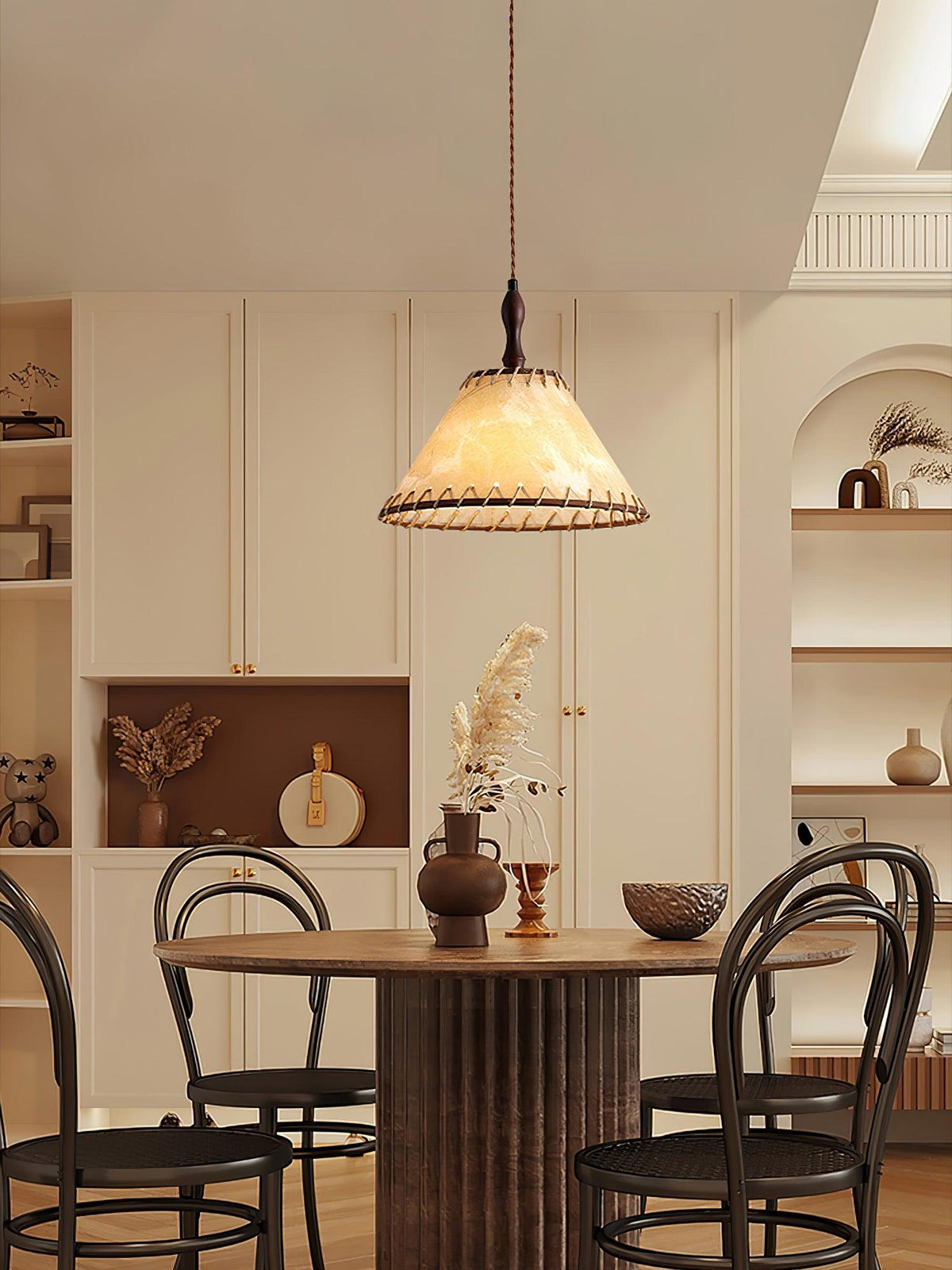 Wood And Fabric Series Pendant Lamp