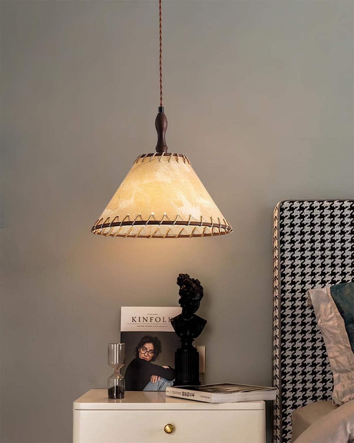 Wood And Fabric Series Pendant Lamp