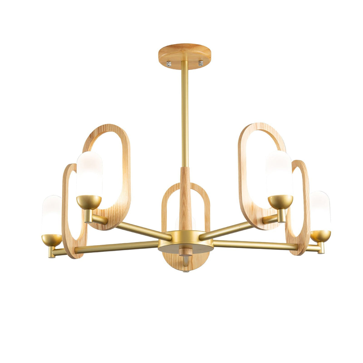 Wood Art Halo Chandelier