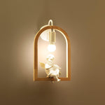 Wood Bird Resin Wall Light