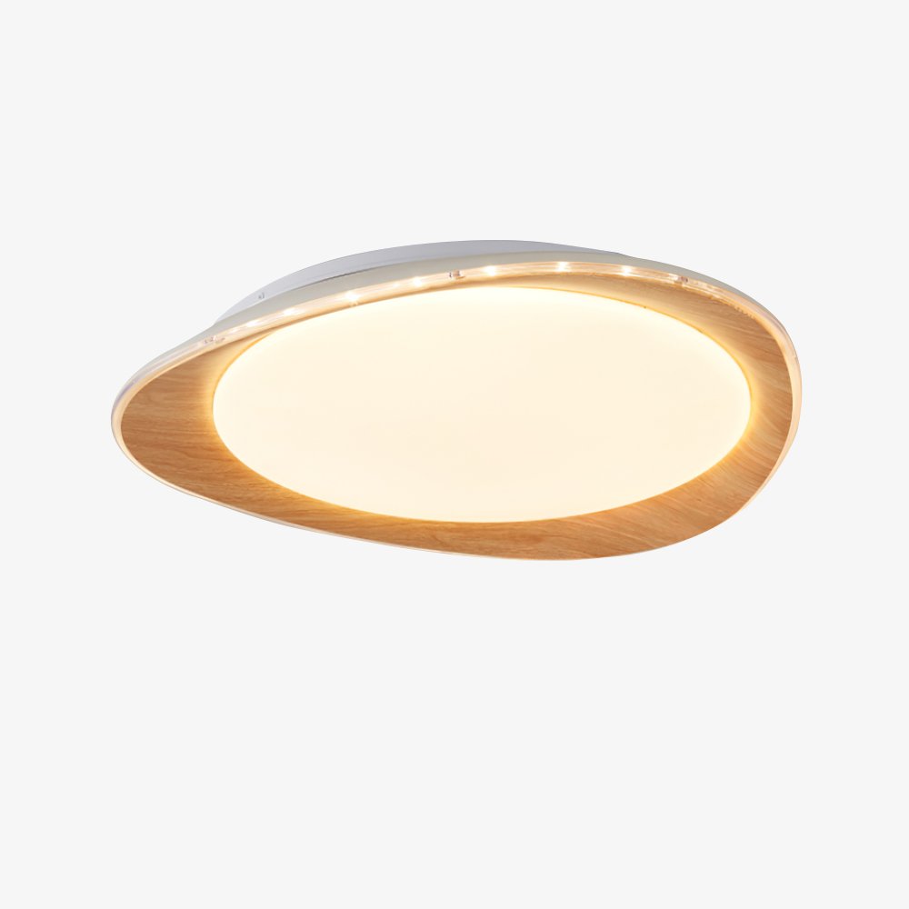 Wood Grain Flying Cake Ceiling Lamp
