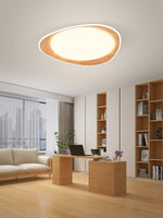 Wood Grain Flying Cake Ceiling Lamp