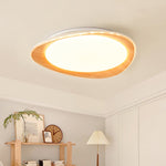 Wood Grain Flying Cake Ceiling Lamp