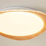 Wood Grain Flying Cake Ceiling Lamp