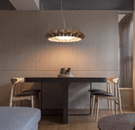 Artisan Wood Ring Chandelier with Integrated LED