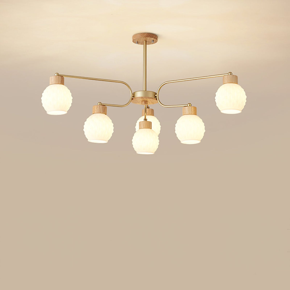 Wooden Pineapple Chandelier