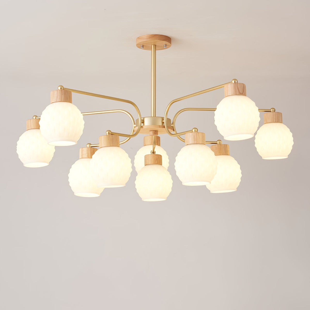 Wooden Pineapple Chandelier