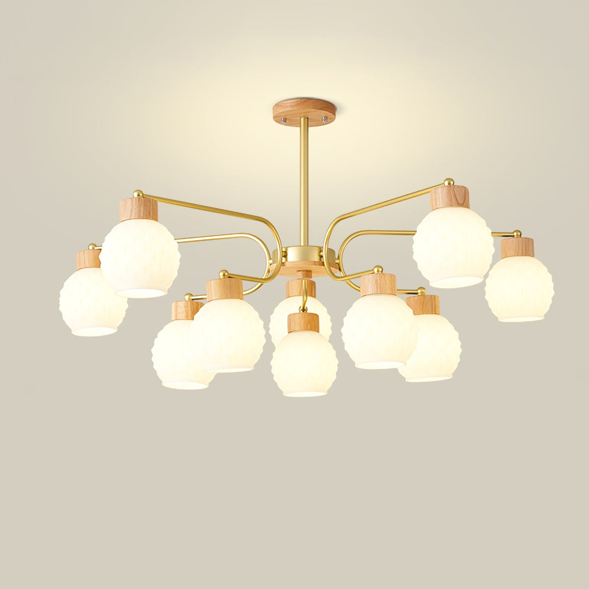 Wooden Pineapple Chandelier