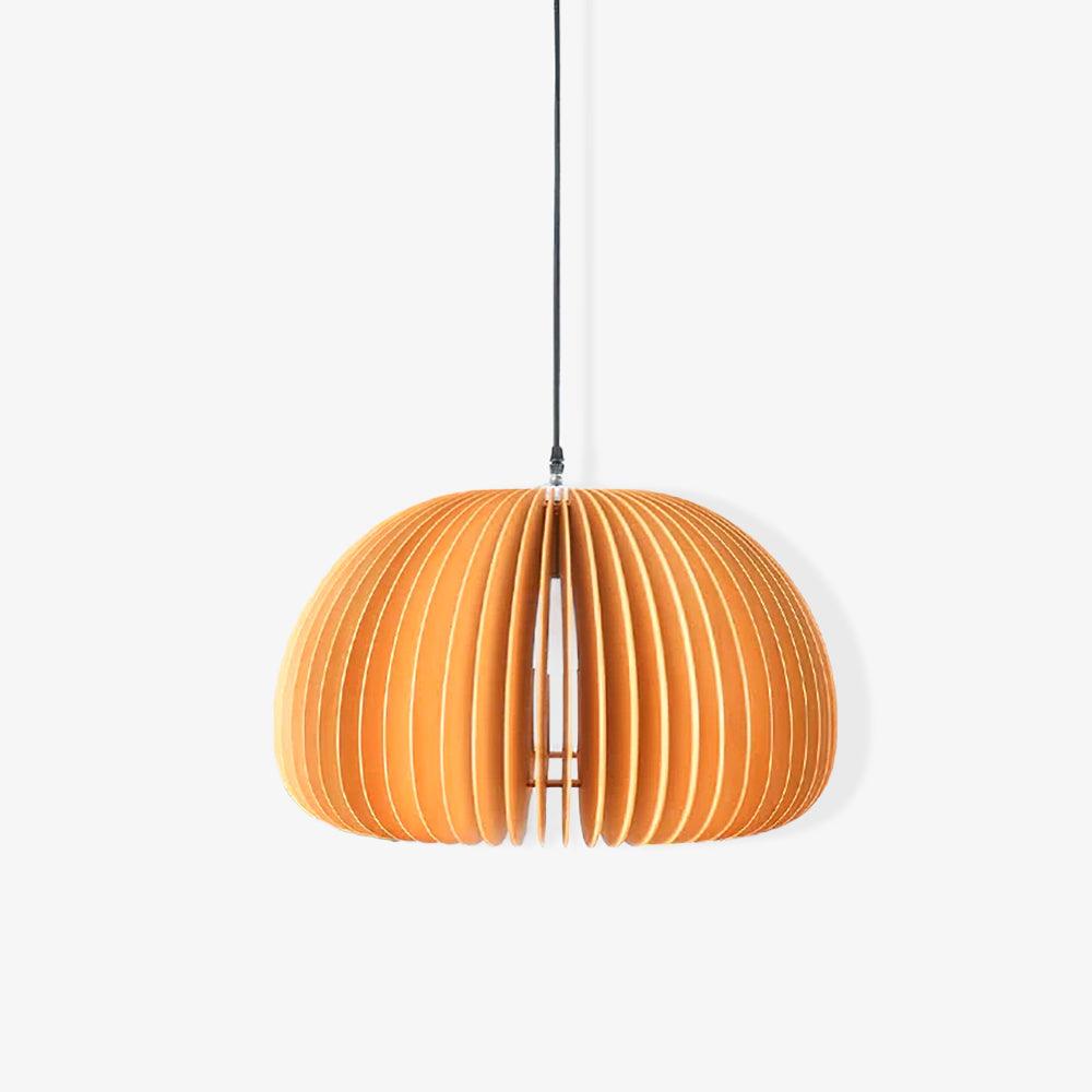 Artisan Wooden Pumpkin Swag Pendant Light for Cozy Interiors