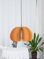 Artisan Wooden Pumpkin Swag Pendant Light for Cozy Interiors