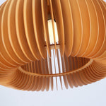 Artisan Wooden Pumpkin Swag Pendant Light for Cozy Interiors