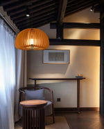 Artisan Wooden Pumpkin Swag Pendant Light for Cozy Interiors