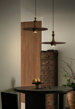 Wooden Spin Pendant Light – Modern Natural Wood Hanging Lamp for Dining Room & Living Room
