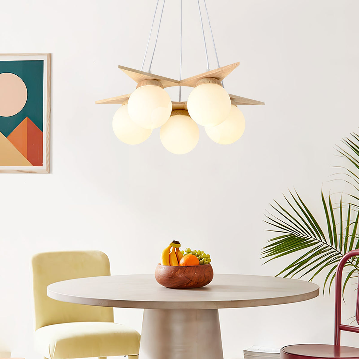 wooden-star-with-glass-chandelier