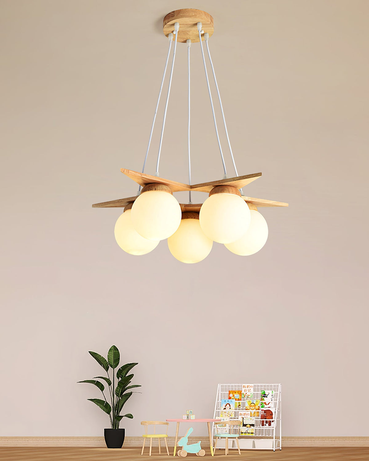 wooden-star-with-glass-chandelier