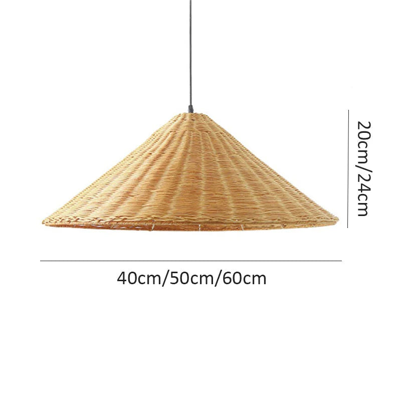 Bamboo And Rattan Woven Japanese Style Vintage Living Room Dining Room Tea Room Chandelier