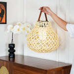 Woven Sphere Solar Lantern Outdoor Lamp