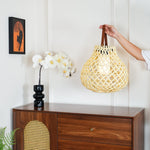 Woven Sphere Solar Lantern Outdoor Lamp