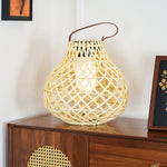 Woven Sphere Solar Lantern Outdoor Lamp