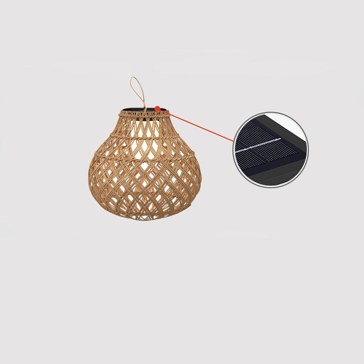 Woven Sphere Solar Lantern Outdoor Lamp