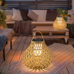 Woven Sphere Solar Lantern Outdoor Lamp