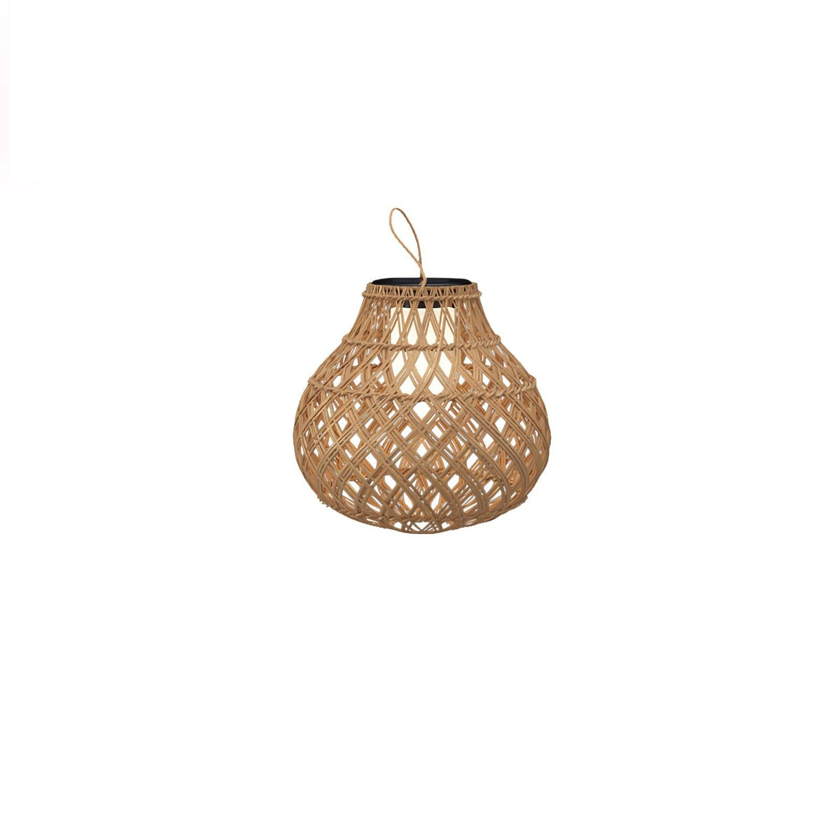 Woven Sphere Solar Lantern Outdoor Lamp