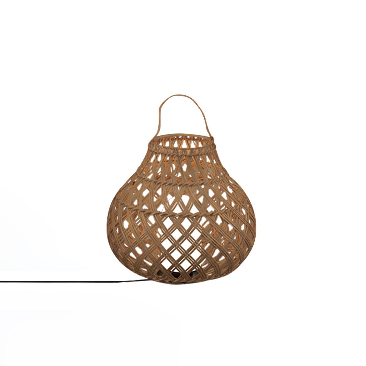 Woven Sphere Solar Lantern Outdoor Lamp
