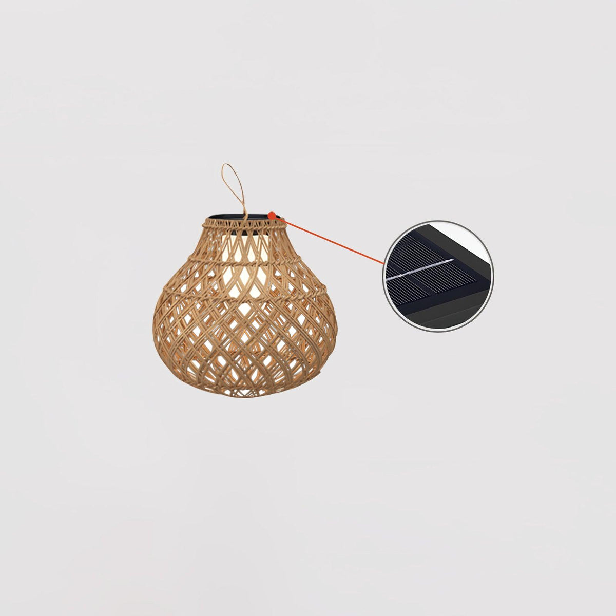 Woven Sphere Solar Lantern Outdoor Lamp